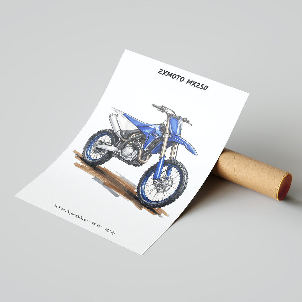 ZXMOTO MX250 Dirt Bike Motorcycle Poster