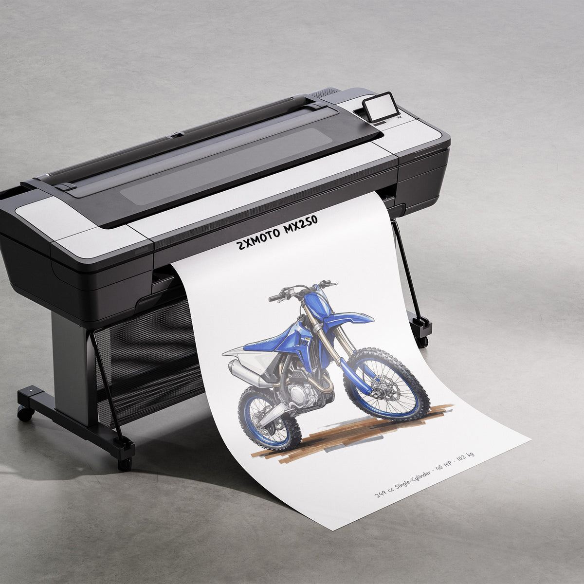 ZXMOTO MX250 Dirt Bike Motorcycle Poster