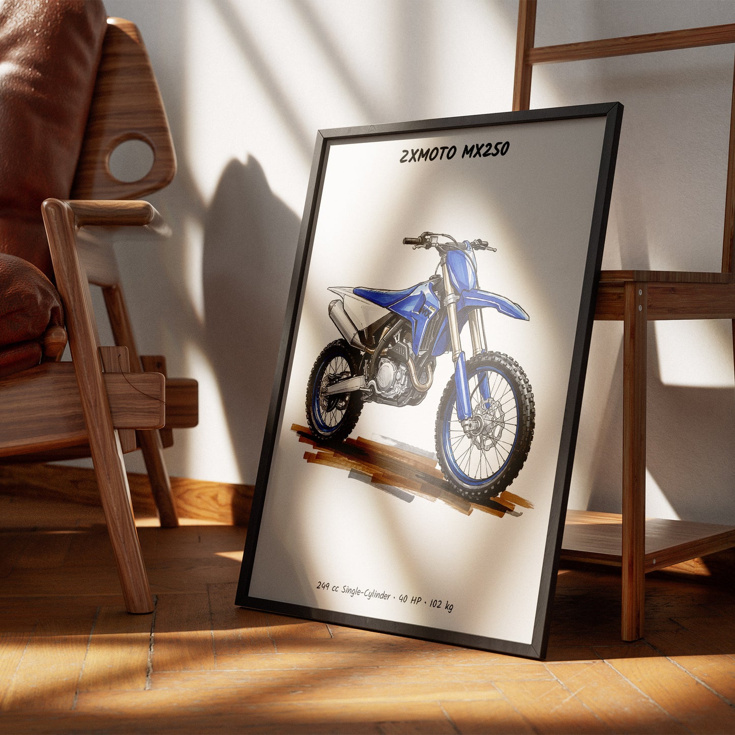 ZXMOTO MX250 Dirt Bike Motorcycle Art Print