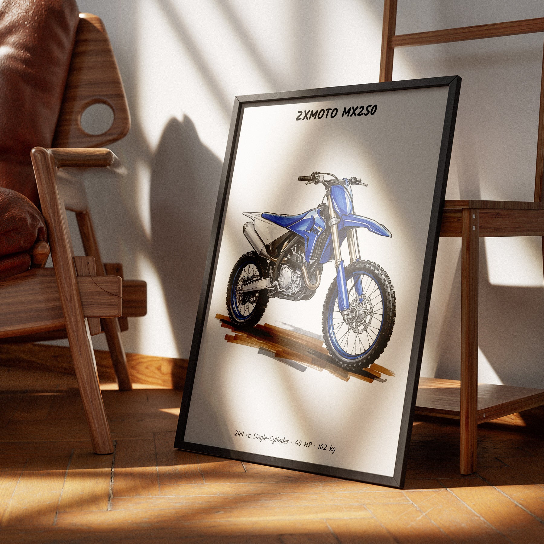 ZXMOTO MX250 Dirt Bike Motorcycle Art Print